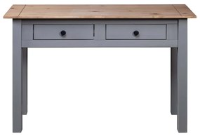 Tavolo consolle grigio 110x40x72 cm legno massello pino panama