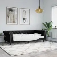 Letto da Giorno Nero 100x200 cm in Similpelle 354230