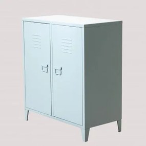 Credenza armadietto a 2 ante Pohpli in acciaio Verde Abete - Sklum