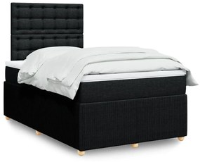 Giroletto A Molle Con Materasso Nero 120x200 Cm İn Tessuto /