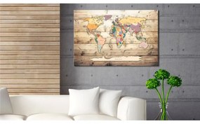 Quadri di sughero The World at Your Fingertips [Cork Map]