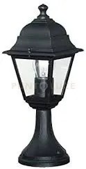 Lume-paletto roma nero 1 luce attacco e27 ip44 14,6x14,6x39cm in al...