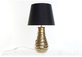 Lampada da tavolo DKD Home Decor Nero Lino Cera Dorato (38 x 38 x 65 cm)