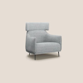 Zelda Poltroncina dal design moderno in morbido tessuto impermeabile T06 grigio