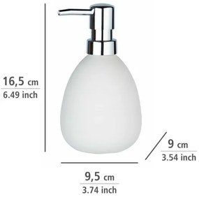 WENKO 24011100 - Dispenser di sapone POLARIS 390 ml bianco