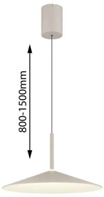 Globo 15635SA - Lampadario sospeso a cavo LAMPONE LED/18W/230V 4000K colore crema