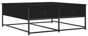 Tavolino da salotto nero 100x99x40 cm in legno multistrato