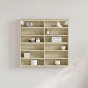 Armadietto Vetrina Rovere Sonoma 60x8,5x58 Cm Legno Multistrato /