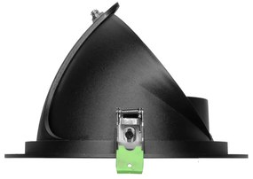 Faro LED Incasso 42W Nero Orientabile Foro Ø210mm con driver Philips Colore Bianco Variabile CCT