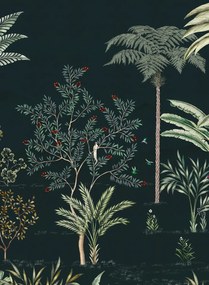 Isidore Leroy Carta da parati panoramica Jardin des Oiseaux Nuit - Panel C