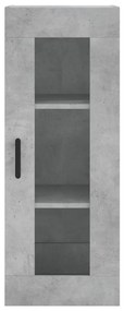 Credenza Grigio Cemento 34,5x34x180 cm in Legno Multistrato