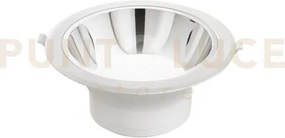 Incasso led mack bianco e cromo 25w 3050lm 3000k 23x10,2cm