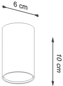 Sollux SL.1000 - Faretto LAGOS 1xGU10/10W/230V 10 cm nero