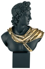 Bongelli preziosi statua moderna scultura Apollo Collezione olimpo h cm 33 NERO ORO