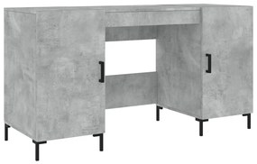 Scrivania grigio cemento 140x50x75 cm in legno multistrato