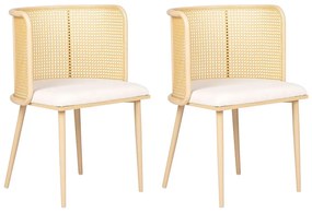 Set di 2 sedie da pranzo metallo legno chiaro KOBUK Beliani