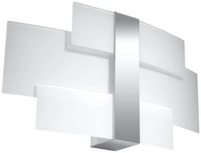 Applique da parete in acciaio e vetro CELIA 2xG9 Bianca da interno