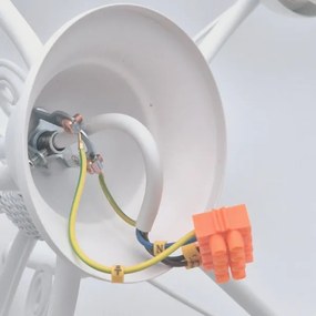 Lampadario a sospensione con catena RETRO II 5xE27/60W/230V bianco