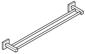 GROHE 411042430 - Porta asciugamani a due bracci START CUBE 654 mm nero