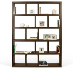 Libreria marrone effetto noce 150x198 cm Berlin - TemaHome