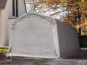 TOOLPORT 3,3x6m tenda garage, PVC 800, grigio, con statica (sottofondo in cemento) - (68450)