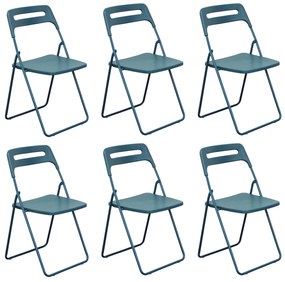 UXIOR - set 6 sedie in polipropilene pieghevole