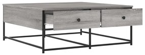 Tavolino da Salotto Grigio Sonoma 100x99x40cm Legno Multistrato