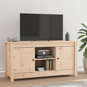 Mobile Porta Tv 103x36,5x52 Cm İn Legno Massello Di Pino /