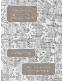 Tappeto da interno/esterno grigio/avorio 200x290 cm Duet Kona – NORTHRUGS