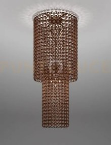Giogali lampadadario a soffitto ca2 cristallo rame e bronzo opaco 1...