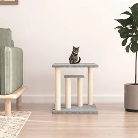 Pali Tiragraffi Per Gatti Con Piattaforme Grigio Chiaro 50 Cm /