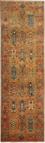Samarkand Tappeto 260x80 Marrone (Pakistan) Annodato A Mano