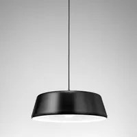 Sospensione Moderna Blanca 1 Luce E27 D.50 Cm Alluminio Nero