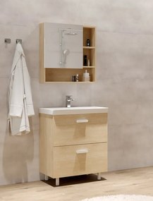 Pensile bagno Easy in legno SENSEA, 1 anta apertura da sinistra P 16 x L 70 x H 70 cm