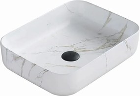 Mexen Carla lavabo da appoggio 50 x 39 cm, bianco pietra - 21555091