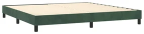 Giroletto a molle verde scuro 200x200 cm in velluto