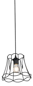 Lampada a sospensione retrò nera 25 cm - Granny Frame