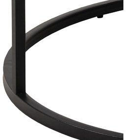 Tavolino rotondo bianco con piano effetto marmo ø 80 cm Spiro - Actona