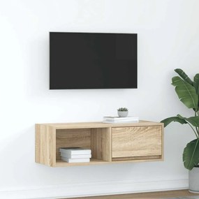 Mobile Porta Tv Rovere Sonoma 80x31x25,5 Cm Legno Multistrato /