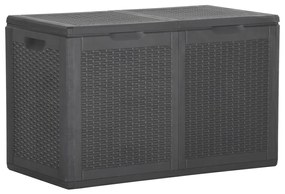 Baule Da Giardino 180 L Nero İn Rattan Pp /