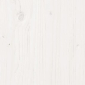 Giroletto con Testiera Bianco 75x190 cm Legno Massello di Pino