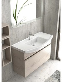 Kamalu - mobile bagno 100cm sospeso con cassetto scorrevole bn-100b