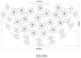 Globo 64135D - Plafoniera LED KATRINA 4xG9/3,5W/230V oro