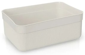 Vassoio porta oggetti da appoggio beige in plastica Ring