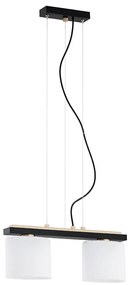 Argon 7164 - Lampadario a sospensione con filo CANOA 2xE27/15W/230V nero