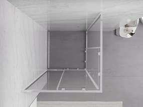 Mexen Exo-S Duo cabina doccia quadrata scorrevole 90 x 90 cm, trasparente, cromo - 8111-090-090-01-00