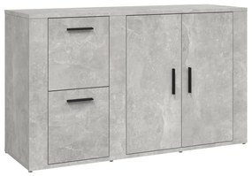 Credenza grigio cemento 100x33x59,5 cm in legno multistrato
