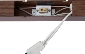 Plafoniera moderna effetto legno noce con LED integrato, dimmerabile a 3 livelli e selettore DIP (2700-4000K) - Keane