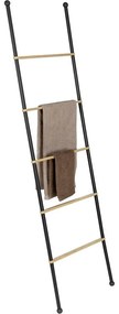Scala decorativa in metallo nero/naturale Bambusa - Wenko
