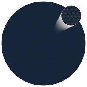 Pellicola Galleggiante Solare Pe Per Piscina 300 Cm Nero E Blu /